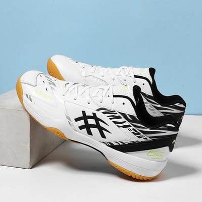 Chaussures de pickleball pour hommes Chaussures de badminton Chaussures de tennis pour hommes Chaussures de terrain en salle Chaussures de squash de raquette de volley-ball Volley-ball 38 white