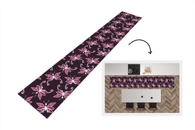 Keukenloper - Loper keuken - Vlinders - Patronen - Roze - 300x50 cm - Keukenloper vinyl