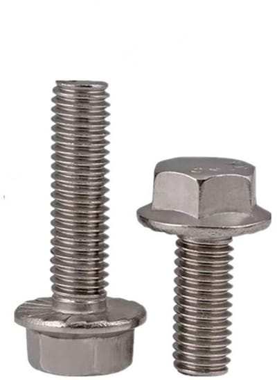 Flensbouten M10 - Zeskantbouten RVS - Doe-het-zelf projecten - Roestbestendig A2-70 - M10 x 35mm - Zilverkleurig