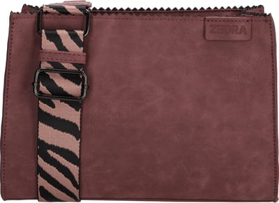 Zebra Trends Merel Crossbody Schoudertas - Trendy Zebra print Schouderband - Bordeaux rood