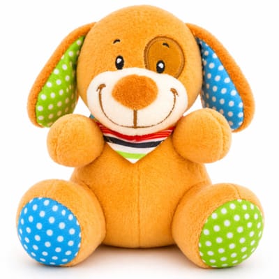 Topknuffels® Hond Zittend Pluche Knuffel Dier 16 cm - Speelgoed Knuffels voor Kinderen Jongens Meisjes - Knuffeldieren - Animal Plush Toy