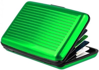 New Age Devi - Premium Creditcardhouder \- Alu Pasjeshouder \- Aluminium \- Groen/Green