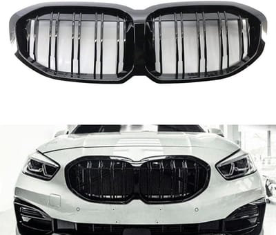 Stijlvolle Zwarte Radiatorgrille voor BMW 1 Serie F40 - Dubbele Lamel