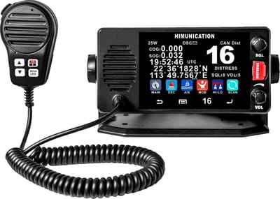 Himunication TS18S Inbouw Marifoon - VDES 2023 - ATIS,DSC,GPS,AIS - IP67 - VHF - Touch screen