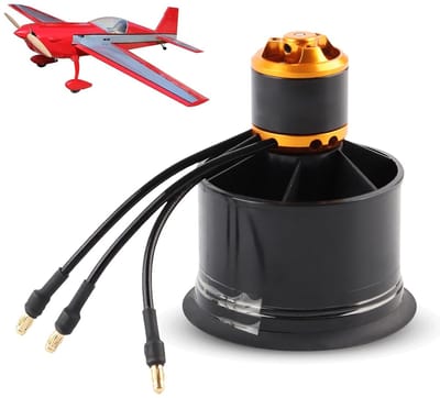 Krachtige 50mm EDF 12-bladige kanaalventilator met QF2611-5000KV borstelloze motor voor RC vliegtuigen, geschikt voor 3-4S accu's