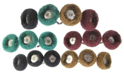 Dailygoods- Schuurwiel 40-delige Set - Polijstschijven - Borstelwielen - Dremel Accessoires - Nylon - Voor metaal en niet-metaal - Polijstschijf