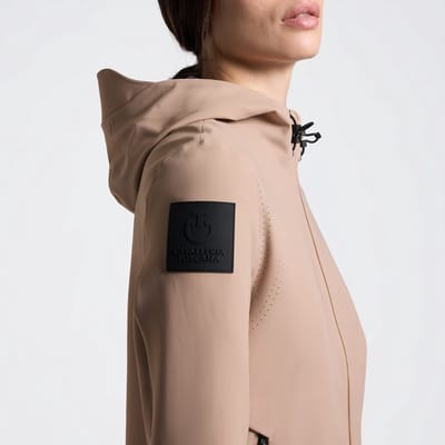 Cavalleria Toscana Dames Perforated Jersey Softshell M Taupe