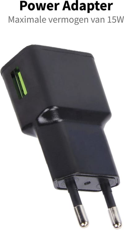 Viewr - 15W USB-A Adapter - Snellader - Zwart - Geschikt voor Samsung Telefoon en Tablet