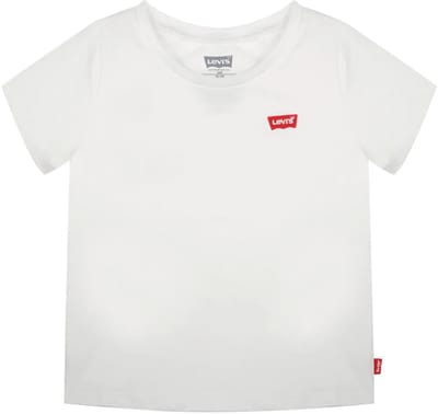 Levi´s ® Kids Batwing Chest Hit T-shirt Met Korte Mouwen Wit 3 Months Meisje