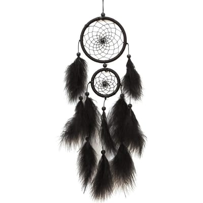 Decoratie met veren hanger, autohanger, windgong met veren, doe-het-zelf dromenvanger materialenpakket