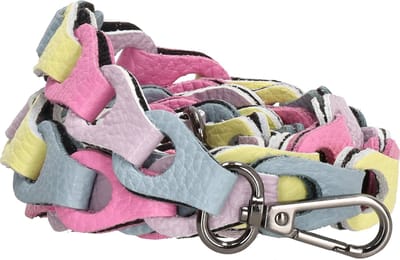 Charm London Anna Schouderband Dames - Tasriem met karabijnhaak - Schouderriem van 100% Leder - Multi Pastel