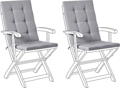 MAUI PREMIUM - Tuinkussen set 2 stuks - Lichtgrijs - Polyester