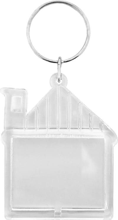CombiCraft Plexiglas sleutelhanger blanco huis 43x53mm - 10 stuks