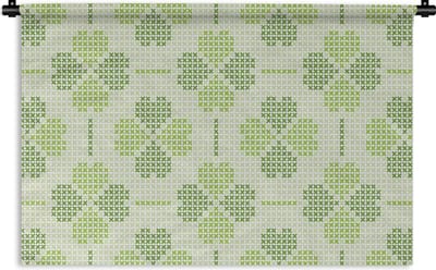 Wandkleed - Wanddoek - Klaver - Patronen - Groen - 180x120 cm - Wandtapijt