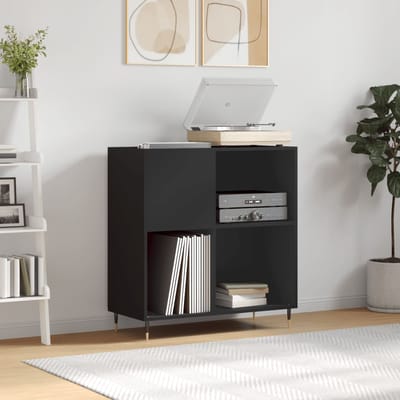 Vidaxl Kast voor Platen, Zwart, 84,5X38X89 Cm, Materiaal Houtvezelplaat