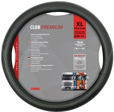 Club, Skeentex stuurwielhoes - XL - 49/51 cm - Zwart