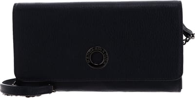 MANDARINA DUCK Leren Kaarthoes Schoudertas Mellow Leather Wallet Bag Dress Blue Blauw