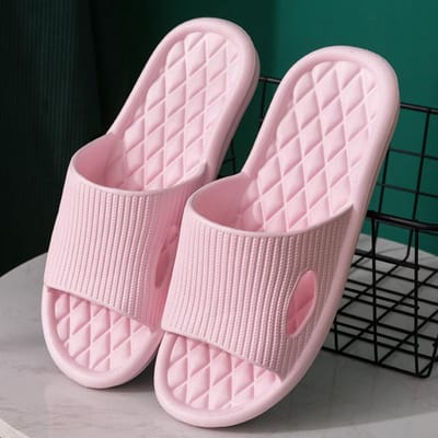 Huispantoffels Heren en Dames Zomer Binnen Dikke Zool Antislip Badkamerslippers Zachte Zool Sandalen 36-37 roze