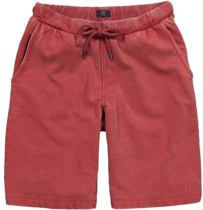 JP 1880 - Heren - Sweat bermuda elastische tailleband vintage look - Roest bruin - Maat 5XL