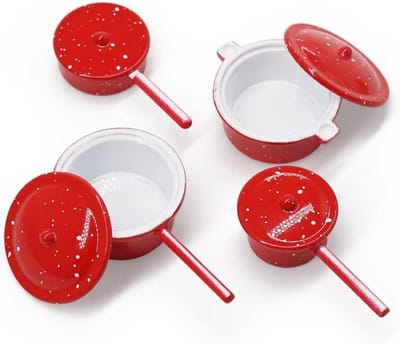 Miniatuur Potten en Pannen Set voor Poppenhuis Keuken Schaal 1/12