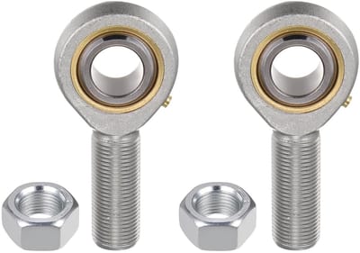 Hinge eindstukken 2 stuks Pos12 M12 - M12 x 1.75 rechtsdraaiend, scharnierlagers voor verbindingen, gegalvaniseerd staal
