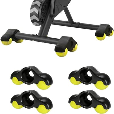 4 Stuks Rocker Plate Voeten voor Fietstrainers, Geschikt voor Indoor Cycling en Stabiliteit, Inclusief Tennisballen Adapter en Duurzaam Nylon Materiaal
