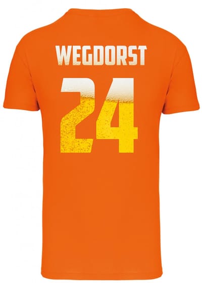 T-shirt Wegdorst 24 Bier | Koningsdag kleding | Oranje Shirt | Oranje | maat XS