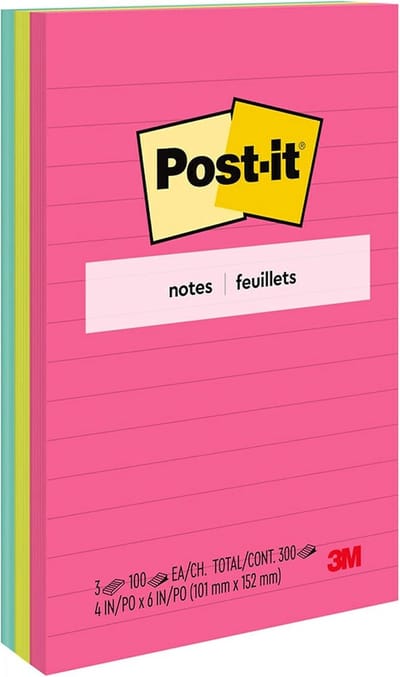 Gestreepte Notitieblokjes 10x6 cm in Levendige Kleuren - 3 Stuks