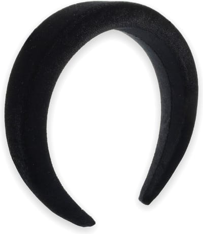 Lajetti - Extra Brede Velvet Haarband Zwart - Multifunctionele haarband make-up & fashion haarband