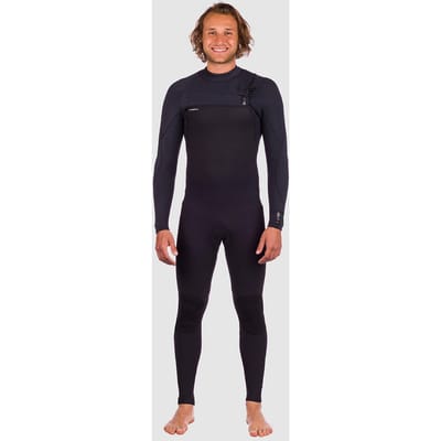 O'Neill Hyperfreak 4/3+mm Heren Wetsuit – Chest Zip – Fullsuit – Flexibel & Lichtgewicht – Zwart – Maat L