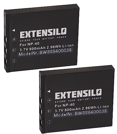 Accu Compatibel met Pentax Optio S S4 S4i S5i S5n S5z S6 S7 SV Digitale Camera - 2 Stuks - 800 mAh 3,7 V Li-Ion