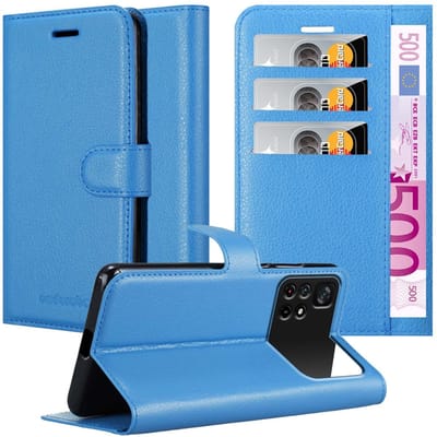 Cadorabo Hoesje geschikt voor Xiaomi POCO M4 PRO 5G in PASTEL BLAUW - Beschermhoes met magnetische sluiting, standfunctie en kaartvakje Book Case Cover Etui