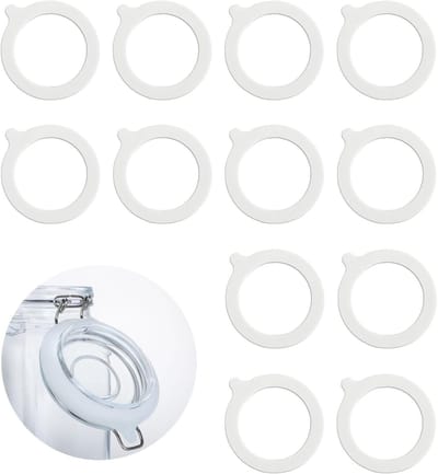 Set van 12 Herbruikbare en Luchtdichte Sealing Rings voor Mason Jars en Opslagglazen, Perfect voor Bewaren en Inmaken
