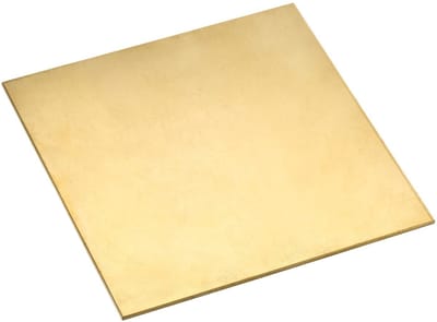 Dailygoods- Messing Blad 100 mm x 100 mm - Metalen Plaat - Knutselprojecten - Woondecoratie - Keuken - Sterk en Bewerkbaar