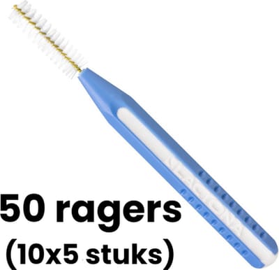 Lactona Easygrip Ragers Recht-Medium - 5mm - Lichtblauw - 10 x 5 stuks - Voordeelverpakking