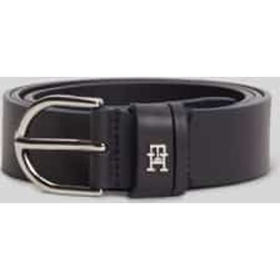 Riem van echt leer met logo-applicatie