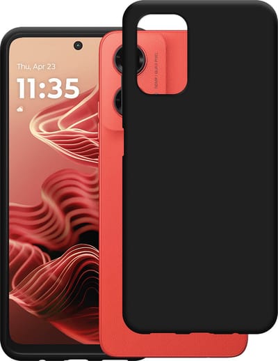 Cazy hoesje geschikt voor Motorola Moto G35 Hoesje Siliconen - Flexibele Case - Zwart