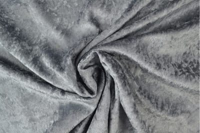 10 meter velours de panne - Donkergrijs - Crushed velvet - 150cm breed