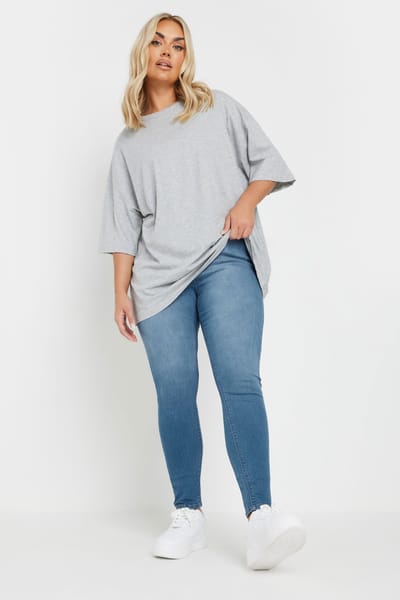 Yours For Good Lange Jenny Jegging Met Stretch In Middenblauwe Wassing Size Short > 42