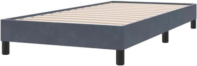 Bedframe - Ledikant Slaapmeubel - Goede Nachtrust - Zacht Fluweel - 80x220 cm - Donkergrijs