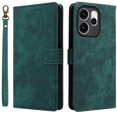 Coverup Hoesje - Geschikt voor OPPO Reno15 Pro Hoesje - Coverup Book Case met Koord - Groen