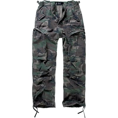 Brandit - M65 Vintage Cargobroek - S - Groen/Bruin