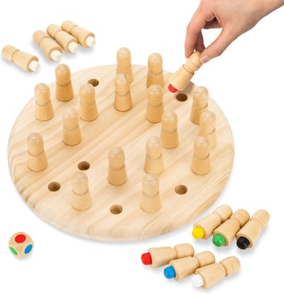 Toyfel Magnus â€“ Houten Schaakspel met Tas 30 cm â€“ Chess Montessori Educatief Speelgoed voor Kinderen Spel voor Logica & CoÃ¶rdinatie