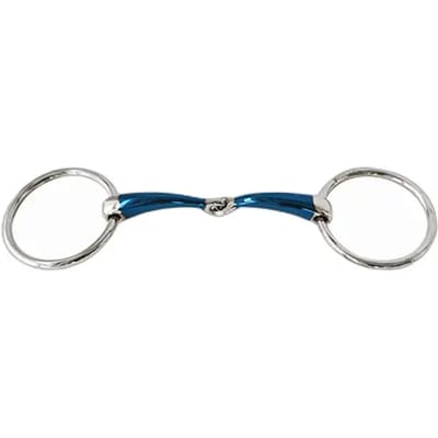 Mors simpel voor paard met gebogen spleetmondring Sefton