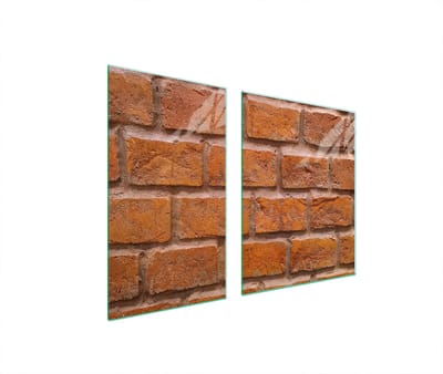TMK ArtDeko - Snijplank - Glas - 100x52cm - Cegła Motief
