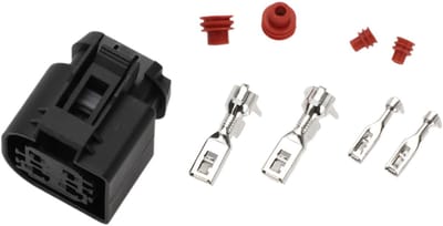 Dailygoody - 4 Pin Elektrische Waterpomp Connector - Vervangingsconnector - Zwart - Waterdicht - 1 Set
