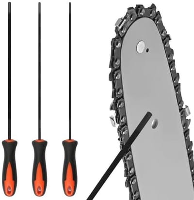Vijlset voor kettingzagen - Ronde vijl met handvat - Verkrijgbaar in 3 maten (4,0 mm, 4,8 mm, 5,5 mm)