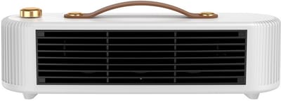 Elektrische kachel - Elektrische verwarming - 800W minikachel - Keramische kachel - Temperatuurregeling met twee snelheden - Snelle warmte - Kantelbeveiliging - Geschikt voor kantoren en woningen - Wit