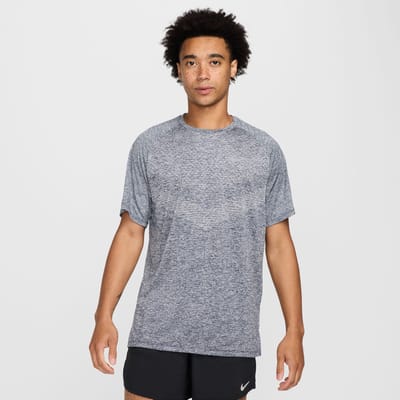 Nike Stride Dri-Fit Hardloopshirt Heren Blauw S