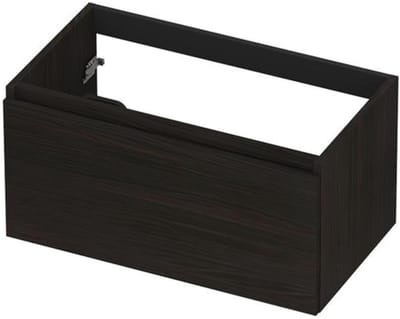 INK - Onderkast 1L Greeploos Houten Keerlijst Fineer - 800x450x400 Mm - Matt Intens Black